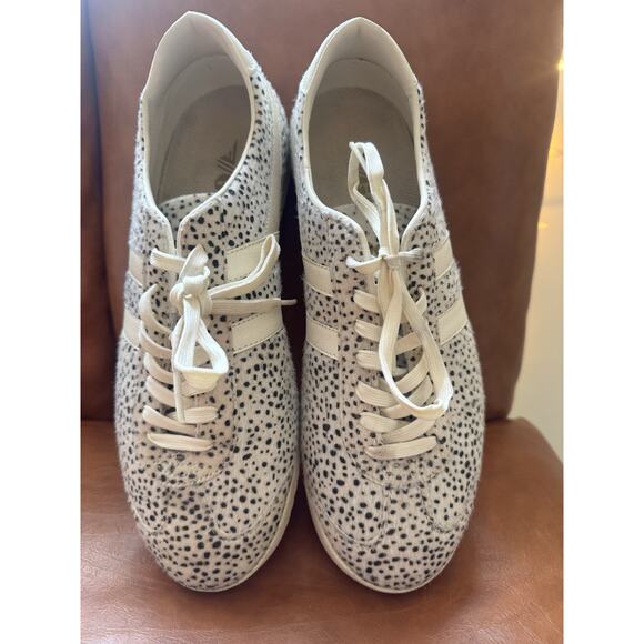 Gola Bullet Cheetah Size 10 Euro 41 CLA318 Cow Fur preppy classic Anthropologie - Picture 3 of 8